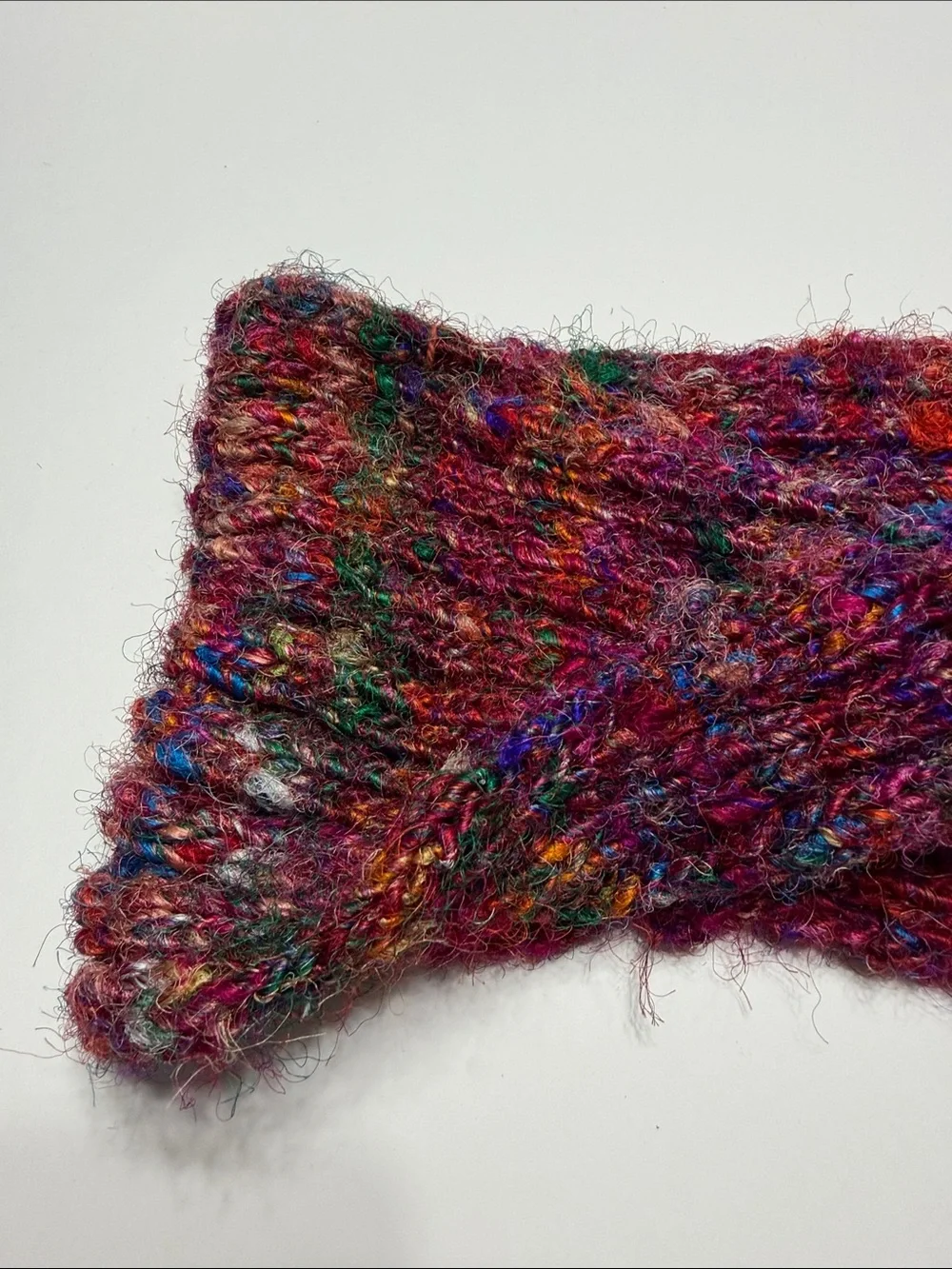 100% Silk Multicolor Textured Neck/Head Scarf